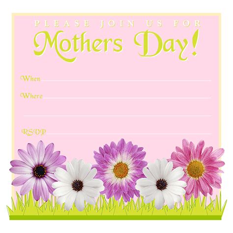 mother's day invitation template free